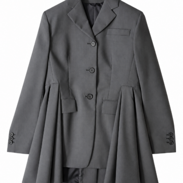 Classic Black Wool Blend Peacoat
