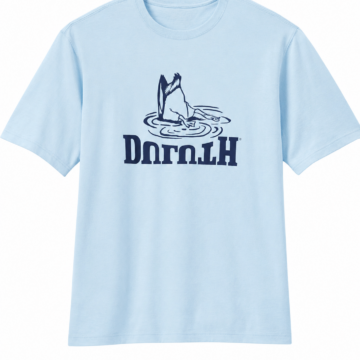 Light Blue Shark Graphic T-Shirt