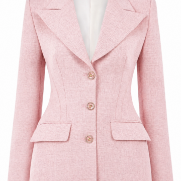 Light Pink Tailored Blazer with Peak Lapel