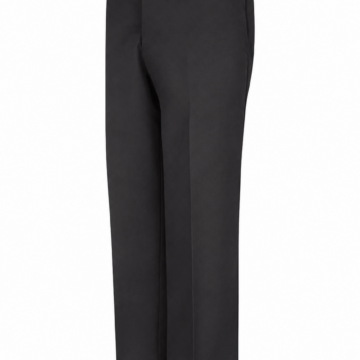 Black Tailored Straight-Leg Flat-Front Trousers